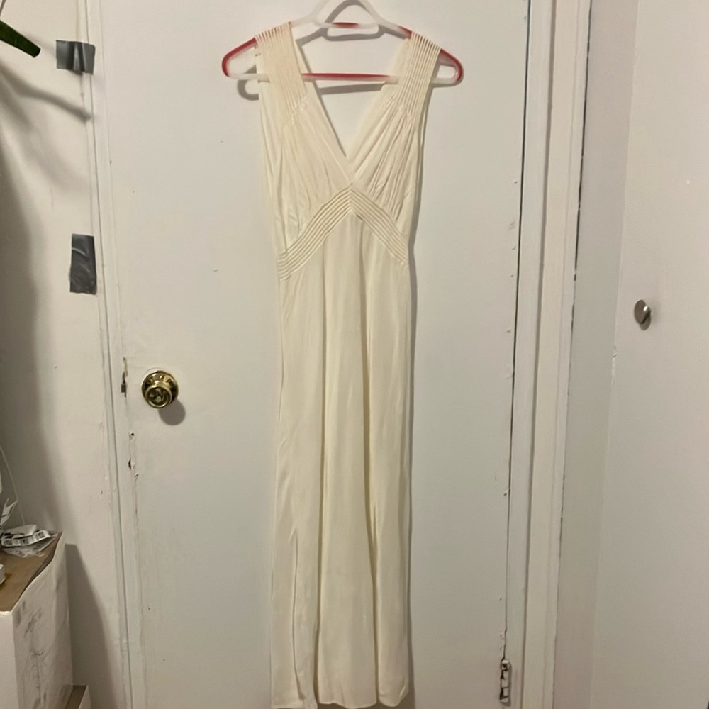 Elegant Vintage 40’s Cream Sleeveless Slip Dress